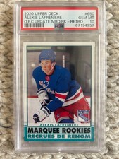ALEXIS LAFRENIERE 2020-21 UD O-PEE-CHEE UPDATE MARQUEE RETRO RC 650 PSA 10 POP 4