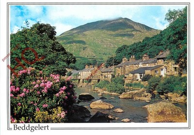 Ansichtskarte: - Beddgelert, Moel Hebog und Afon Glaslyn [Richter]