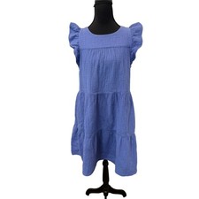 J. Crew Mini Tiered Dress in Blue