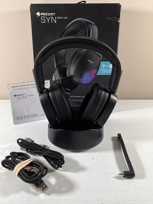 ROCCAT - SYN Max Air Wireless Gaming Headset for PC Black w/ Box  & Accessories