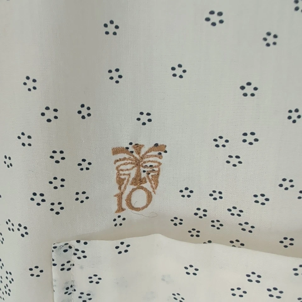 Vintage IOLANI Hawaii Short Sleeve Polka Dot Western Button-Up Shirt Off-White M - Image 4 of 4