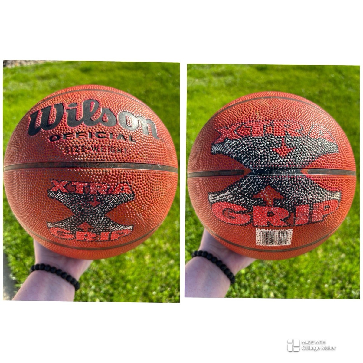 RARE Vintage 1990s Wilson XTRA X Grip Basketball Street Ball NBA