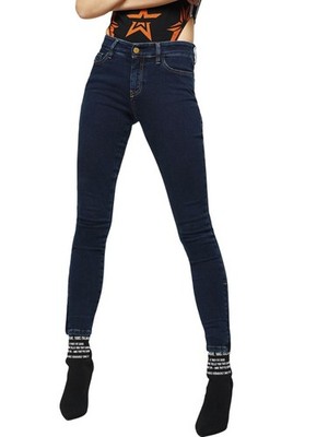 DIESEL Slandy-Zip 083AM Damen Jeans W27/L32 Blau Super Skinny Zip