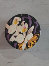 Vintage CARTER'S INK Art Deco Floral Round Typewriter Ribbon Tin  thumbnail