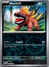 Maschiff 136/198 Common Scarlet & Violet Pokemon Reverse Holo Near Mint