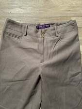 Ralph Lauren Purple Label Pants Womens Beige Wool Dress Trousers USA 2