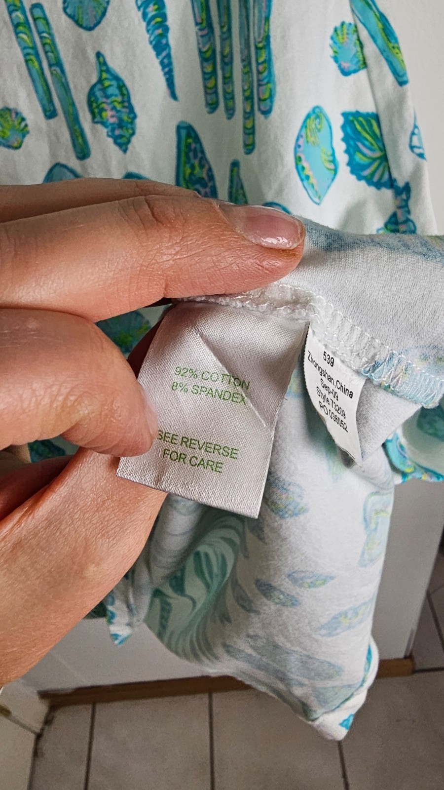 Lilly Pulitzer Strapless sea shell pattern knee l… - image 4