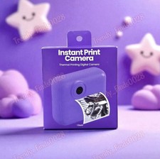 Best Gift Cute Purple Instant Print Camera For Kids - Takes Photos and Videos