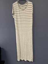 Amazon Essentials Women’s Striped Short Sleeve Maxi T-Shirt Dress XL Gray