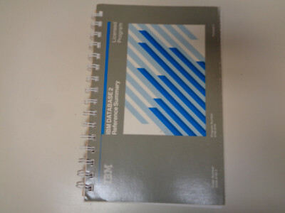 IBM DATABASE2: Reference Summary Guide 1987 DB2 Program Original Vintage