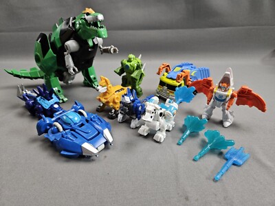 Transformers Robots In Disguise Com Grimlock & Lot Of Dino Bots Auto Bots 