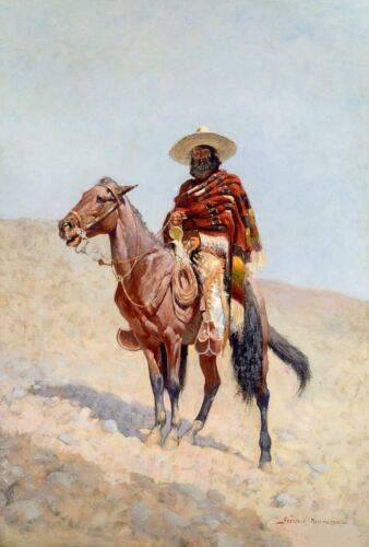 Oil Painting repro Remington Frederic A Mexican Vaquero - Picture 1 of 1