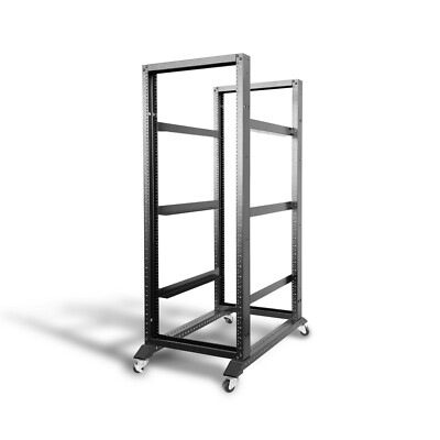 28U 4 Post Open Frame 19'' Data Network Desktop 24in Deep Server/Audio Rack 800MM