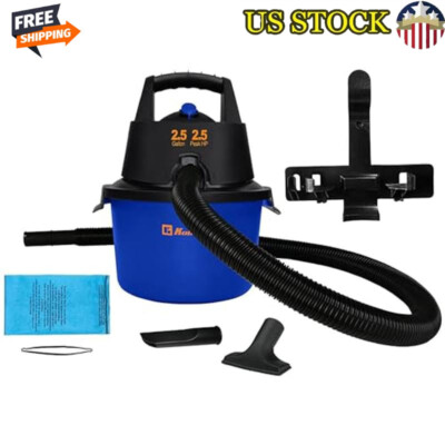 #ad 2.5 Gallon 2.5HP Wall Mountable Wet Dry Vacuum Powerful Design W Accessories US $62.09