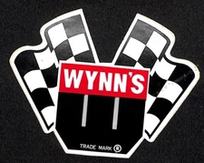 Wynn's Racing Die Cut Auto Sticker Decal c1970 - 3" x 4"