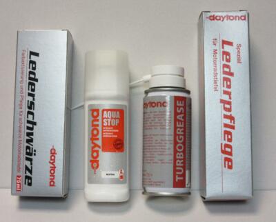 Daytona Pflegeset Spezial Lederpflege+Aqua Stop+Turbo Grease+