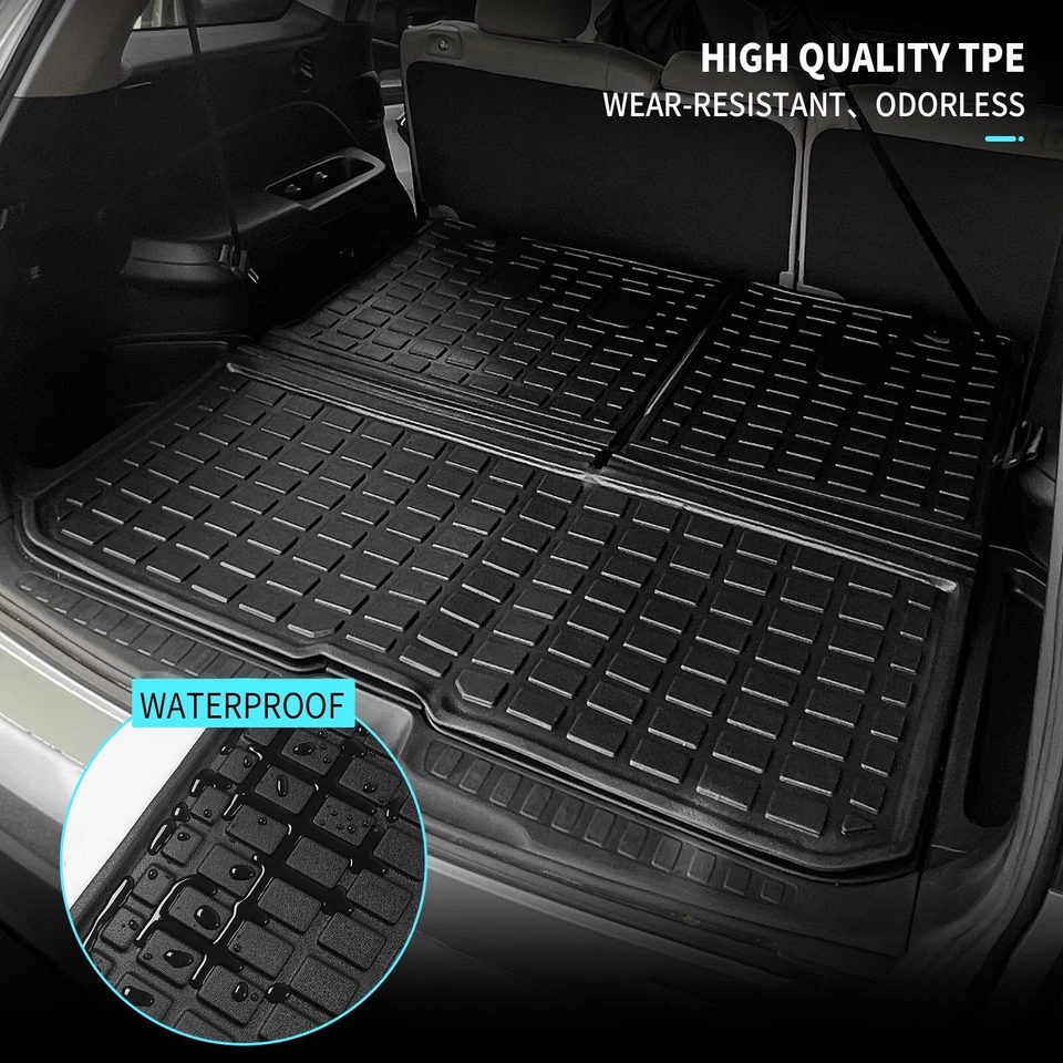 Fit 2016-2025 Honda Pilot Trunk Mat Cargo Mat TPE 2022 Honda Pilot Accessories - Imagem 3 de 4