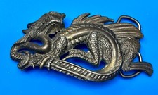 Vintage Chinese Dragon Vintage Artisan Large Oversized Belt Buckle