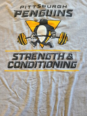Pittsburgh Penguins Champion Strength And Conditioning Gray XL Tee Shirt Used 