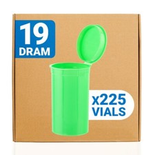 Loud Lock Pop Top Dram Vials - Food Storage Containers - 19 Dram - 225ct - Green