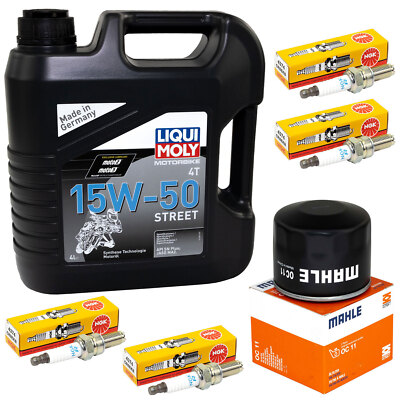 Öl Set 4L Inspektion für Aprilia Dorsoduro 1200 TV TVA 10-17 Ölfilter Zündkerzen