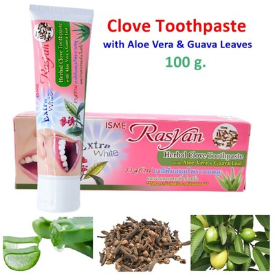 Toothpaste Herbal ISME Rasyan Whitening Clove Antibacterial Aloe Vera Guava Leaf