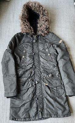 Khujo winter parka coat women size Small hood