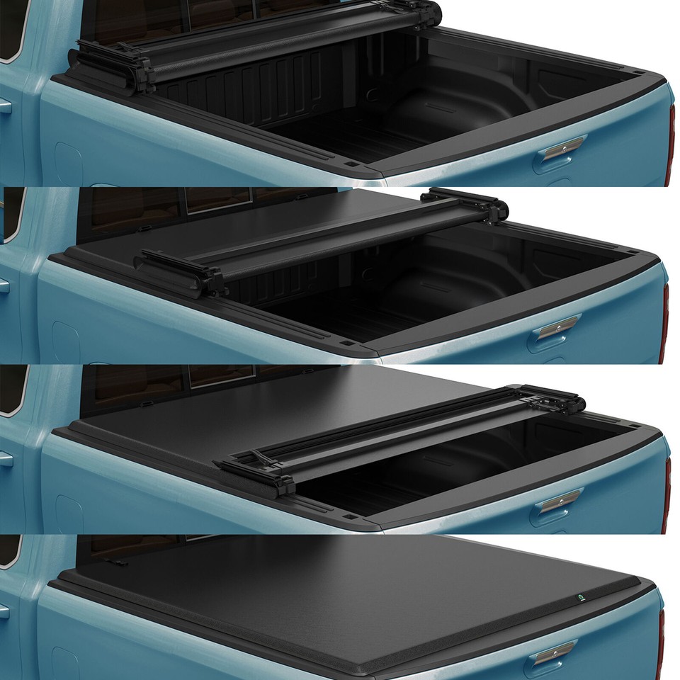 5.5FT Bed Soft QuadFold Tonneau Cover For 20042014 F150 F150 Truck w