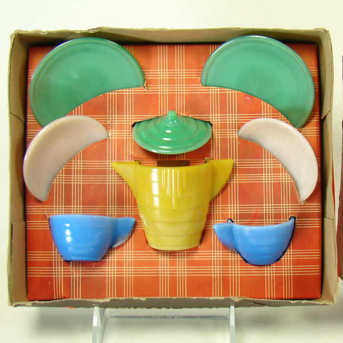 Akro Agate American Maid Tea Set - Mint in Box | eBay