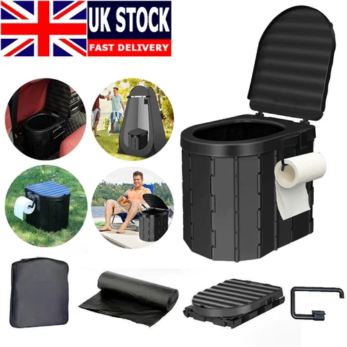 Portable Folding Camping Toilet Compact Potty Loo Caravan Toilet Picnic Fishing