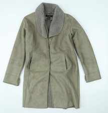 Sara Kelly Womens Beige Overcoat Coat Size 10 Button
