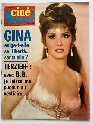 CINE  MONDE MAGAZINE FRANCE VINTAGE NOV 1966 FRENCH HOLLYWOOD STAR FOREIGN RARE