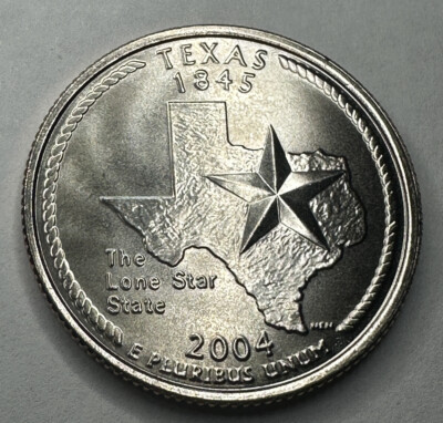 2004-D Texas State Quarter 25cent Coin from US Mint Set