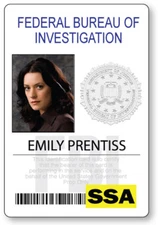 CRIMINAL MINDS EMILY PRENTISS NAME BADGE PROP HALLOWEEN COSPLAY PIN BACK