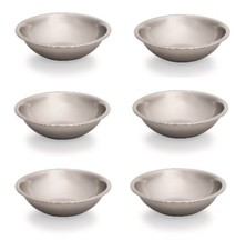 6er Set Küchenschüssel, Schüssel, CNS, bauchige Form, bordiertem Rand, Ø18 cm