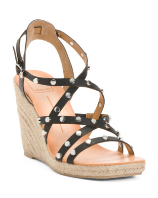 DOLCE VITA Studded Espadrille Wedge Sandals NWT Size