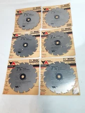 New (NOS) Vermont American 25210 USA  7.25" Master Comb. Saw Blade 6 pc. Lot