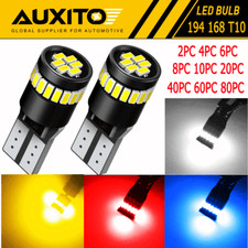 Auxito T10 168 194 2825 Led License Plate Lights Bulb White Red Amber Blue W5w