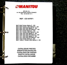 Manitou MLT735 120 LSU PS Series 3-E2 Telehandler Parts Catalog  REF: CD 547971