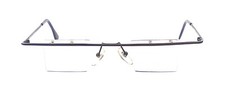 Vintage Club LA 5217SQ Rimless European Eccentric Square Eyeglasses 90s Austria