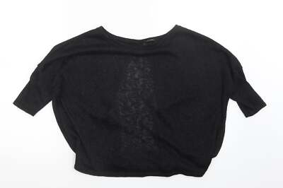River Island Damenbluse schwarz Polyestermischung Größe 6