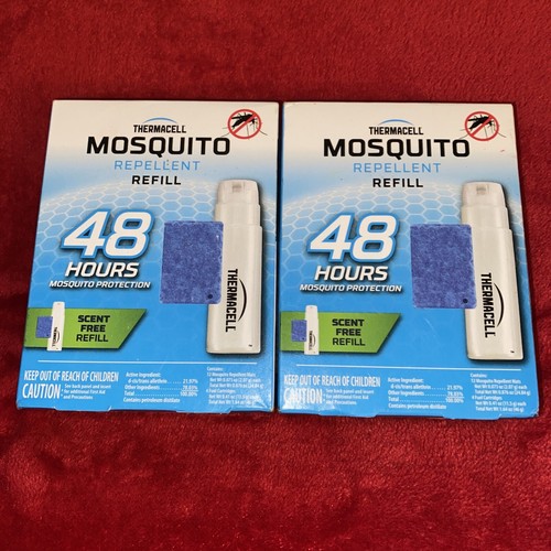 2 Boxes of Thermacell Mosquito Repellent Refill 4 Pack with 12 Mats, 48
