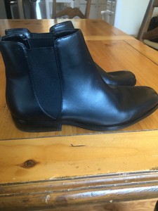 womens leather booties flat heel