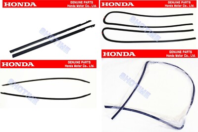 HONDA 88-91 CRX Si  EF8 SIR Front Windshield & Door & Quarter & Roof Molding Set