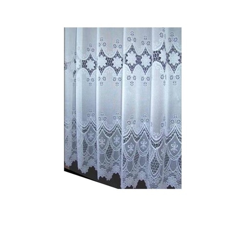 Scalloped White Net Curtains Slot Top Special Drop Sizes - Sold by the Meter - Picture 5 of 6