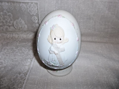 PRECIOUS MOMENTS EASTER EGG I WILL CHERISH THE OLD RUGGED CROSS 1991