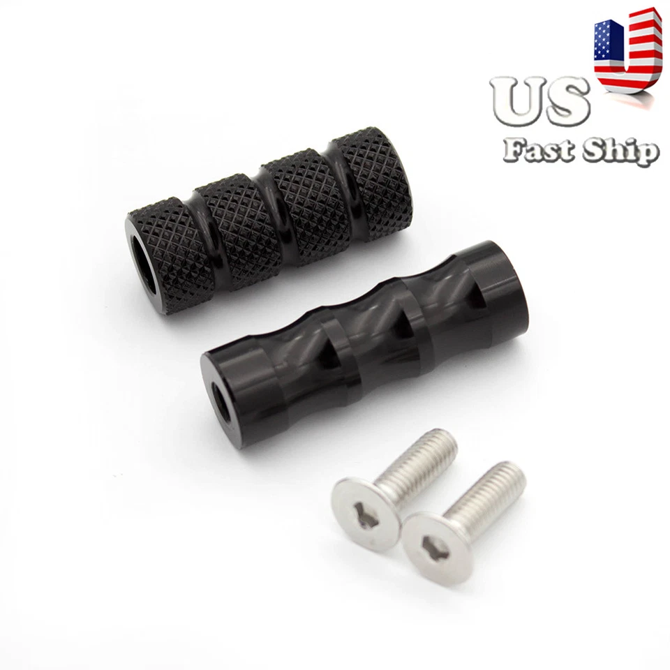 CNC M6 6mm Motocicleta Clavija de Pie Cambio de Marchas Palanca de Freno Puntera Pedal Reposapiés Negro Foto 3 de 4