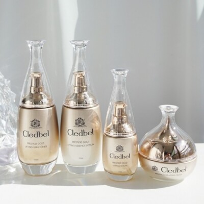 CLEDBEL Prestige Gold Lifting Toner + Lotion + Serum + Cream 4-Items Set NEW