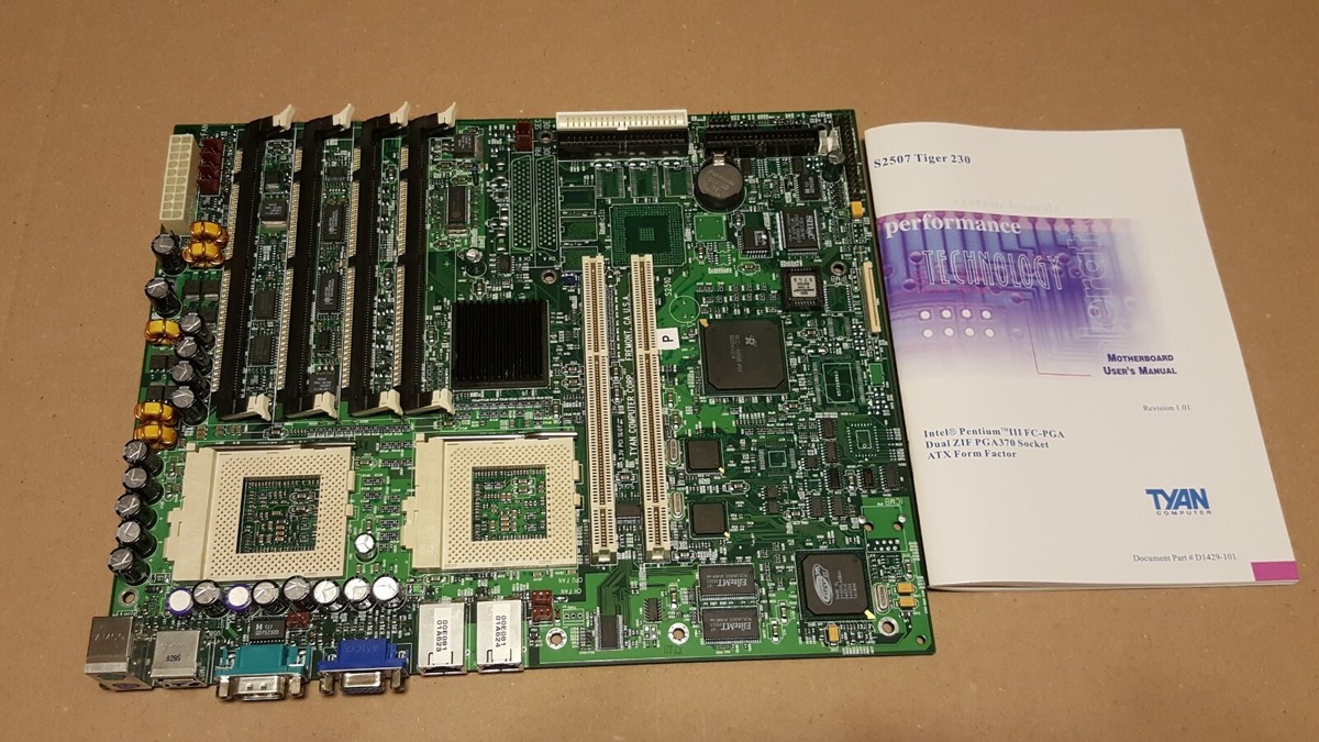 Tyan S2510 Dual Socket CPU Motherboard Intel Pentium