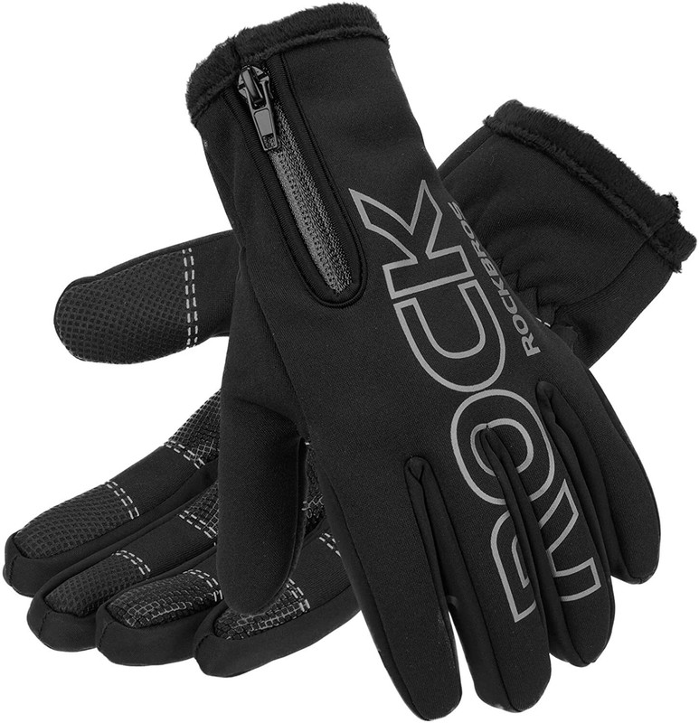 ROCKBROS Men Women Winter Warm Ski Mittens Shockroof Windproof Cycling Gloves